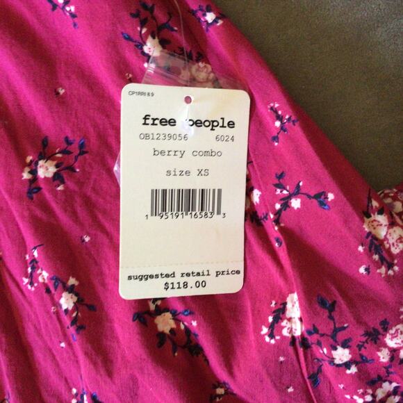 Free People Paloma Printed Blouse Sz XS - Picture 10 of 11